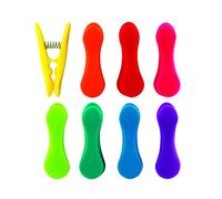 Kikkerland Raionbow Bag Clips Clip Chiudipacco, Multicolore, 3x11x19 cm, 8 unità