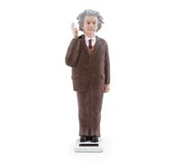 Kikkerland Solar Einstein, alimentato dai raggi solari, perfetto per libreria, davanzale, pannello portautensili, 1609, marrone, 16,5 x 3,8 x 3,8 cm