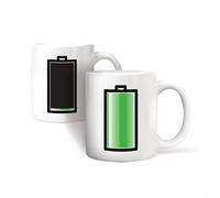 KIKKERLAND - Tazza Termosensibile Batteria Battery Morph Mug Bianca