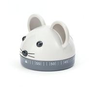 Kikkerland Kitchen Timer Topolino Cucina, Grigio, 7x6x9 cm