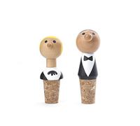 KIKKERLAND BA60 Wine Stopper, Beechwood, Multicolor At Your Service