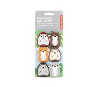Kikkerland Woodland Clip Bag Chiudipacco, Plastica, Multicolore