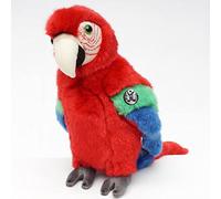 Kikki - Peluche a forma di pappagallo, altezza: 25 cm, colore: Rosso