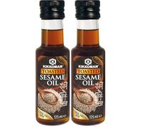 Kikkoman, Olio di Sesamo Tostato, Perfetto per Insaporire Zuppe, Ideale Mixato con Salsa di Soia per Creare Deliziosi Dressing, Adatto per Piatti a Base di Carne o Verdure, Bottiglia da 125 mL