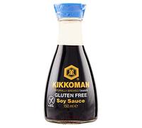 Kikkoman, Salsa di Soia Tamari Senza Glutine a Fermentazione Naturale, Ricetta Tradizionale con Soia, Grano, Acqua e Sale, per Cucinare o Condire a Tavola, Confezione Classica con Dispenser da 150 ml