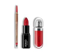 KIKO Milano 3D Hydra Lipgloss 15 | Softening lip gloss for a 3D look, Smart Fusion Lipstick 416, Rich And Nourishing Lipstick With A Bright Finish and Everlasting Colour Precision Lip Liner 16 |