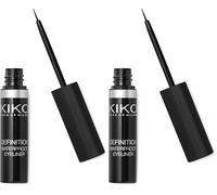 KIKO Milano Definition Waterproof Eyeliner | Eyeliner Liquido Con Formula Resistente All'Acqua (Confezione da 2)