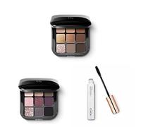 KIKO Milano Glamour Multi Finish Eyeshadow Palette 01 | Glamour Multi Finish Eyeshadow Palette 04 | Palette With 9 Eyeshadows In Different Finishes and Luxurious Lashes Extra Volume Brush Mascara