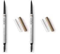KIKO Milano Micro Precision Eyebrow Pencil 01, Matita Automatica Per Sopracciglia Con Punta Ultra Precisa (Confezione da 2)