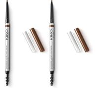 KIKO Milano Micro Precision Eyebrow Pencil 04, Matita Automatica Per Sopracciglia Con Punta Ultra Precisa (Confezione da 2)