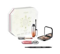 KIKO Milano Snow-Kissed Holiday Timeless Look Makeup Gift Set, Gift Set Makeup: Mascara Effetto Volume, Eyeliner, Palette Ombretti, Lucidalabbra E Rossetto