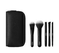 KIKO Milano Travel Brush Set 5 Pennelli Pochette da Viaggio Viso Occhi e Labbra
