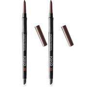 KIKO Milano Unlimited Precision Automatic Eyeliner And Khôl 13, Matita Occhi Automatica Per L’Interno E L’Esterno Dell’Occhio, 13 Dark Chocolate (Confezione da 2)