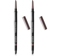 KIKO Milano Unlimited Precision Automatic Eyeliner And Khôl 14, Matita Occhi Automatica Per L’Interno E L’Esterno Dell’Occhio, 14 Shimmering Dark Taupe (Confezione da 2)