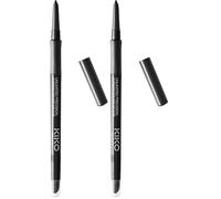 KIKO Milano Unlimited Precision Automatic Eyeliner And Khôl 16, Matita Occhi Automatica Per L’Interno E L’Esterno Dell’Occhio, 16 Black (Confezione da 2)
