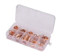 Kikumi 13 * 7 * 3 200 Pz M5-M14 Rondelle di Rame Massiccio Anello Piatto Assortimento Set Hardware Professionale in Box Set 12.5X20 Rondelle di Rame
