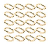 Kikumi 20pcs Filla a Molla Ovale Fibbia 23 Mm Ganci a Scatto in Lega per Borse Borse Cinghia del Portachiavi (Oro)