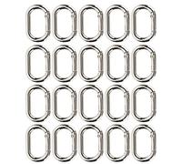 Kikumi 20pcs Filla a Molla Ovale Fibbia 23 Mm Ganci a Scatto in Lega per Borse Borse Cinghia del Portachiavi (Nero d'argento)