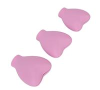 Kikumi 3 Cappucci per Pennelli per Trucco, Copri Pennelli per Cosmetici a Forma di Cuore con Silicone Alimentare, Portatili e Durevoli, per Donne e Ragazze, Leggeri e Facili Trasportare, Si Adattano