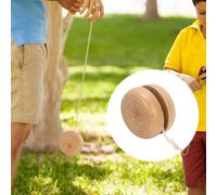 Kikumi 3 Pezzi in Legno Yo Yo Artigianato Fatto a Mano Log Colore Mini Rotondi Fai da Te Piccoli Giocattoli in Legno per Bambini