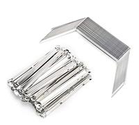 Kikumi 50 Elementi di Fissaggio per Documenti, Clamp/Holder di Rilegatura in Ferro a 2 Fori, Fermagli per Carta, Morsetto di Rilegatura, Spaziatura tra i Fori di 80 Mm per 350 Fogli di Carta A4