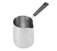 Kikumi Brocca per caffè Toroidale con Manico Lungo, Brocca per Schiuma di Latte più Liscia e Antiruggine in Acciaio Inossidabile 304 per Caffetteria Domestica (1000 ml)