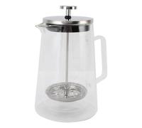 Kikumi Caffettiera French Press, Vetro Borosilicato Alto da 650 Ml con Beccuccio a Forma di V e Maniglia a Scala, per la Preparazione del caffè a Casa Studio Clubhouse