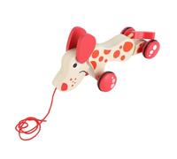 Kikumi Cammina Lungo Tira il Cane Segugio in Legno, Innocuo Ottimo Elevata Durata Migliora l'equilibrio Trascina Lungo i Giocattoli da Passeggio per i Bambini Che Camminano (Tipo 1)