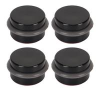 Kikumi Confezione da 4 Fermaporta Cilindrici Prevengono gli Urti Fermaporta da Pavimento Silenzioso Supporto Porta in Plastica Nera per Camera da Letto Ufficio Hotel