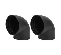 Kikumi Connettore per Condotto del Riscaldatore di Parcheggio a Gomito a Forma di L 2 Pezzi, 75 Mm, in Plastica ABS, Anti-alta Temperatura per Camion