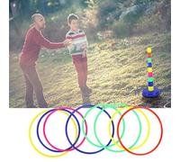 Kikumi Giochi Ringtoss, Colonne Colorate con 8 Set di Anelli, Divertente Gioco Interattivo per Interni per Genitori e Figli, Impara i Colori e Gioca, attività e Gare di Gruppo Durante le Vacanze (#1)
