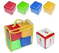 Kikumi Kids Fai da Te Educazione Giocando a Dadi Colorati Tasca Tasca Tasca Schiuma Blocchi Educativi Giocattoli (Come mostrato)