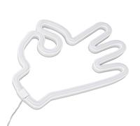 Kikumi Luci Al Neon per la Decorazione - Mano a Mano Light Neon LED a Forma di Ok Sign Al, USB a Batteria e Decorazione a Parete a Batteria Home, Camera da Letto