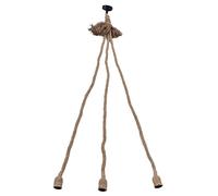 Kikumi Luci di Corda di Canapa a Corda di Canapa a Sospensione Luce Vintage di di 1,5 M con Decorazioni per la Casa a 3 Lampade 85-265V