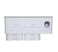 Kikumi Porta di Spazzolino da Denti Magnetico Sospeso Set con Portaschetta da Toeletta per il Dentifricio per Bagno per Bagno