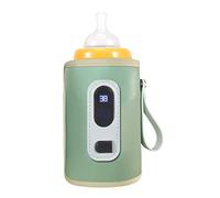 Kikumi Scalda Biberon USB con Schermo LCD, Temperatura Regolabile, Riscaldamento Preciso, Impermeabile, Scalda Biberon Portatile (Verde)