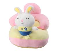 Kikumi Sedili di Supporto per Imparare a Sedersi per Bambini Anti Caduta Anti Rotazione Laterale Peluche Ricaricabile Baby Impara a Sedersi Sedia per Interni Ed Esterni (Coniglietto)