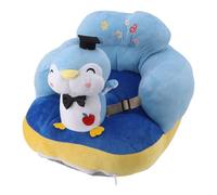 Kikumi Sedili di Supporto per Imparare a Sedersi per Bambini Anti Caduta Anti Rotazione Laterale Peluche Ricaricabile Baby Impara a Sedersi Sedia per Interni Ed Esterni (Pinguino Blu)