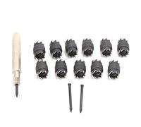 Kikumi Set di Frese per Saldatura a Punti da 13 Pezzi, Kit di Saldatura con Taglio da 3/8 Pollici, Bifacciale per Trapano Elettrico, Ideale per Acciaio Inossidabile, Ferro, Alluminio