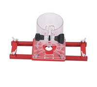 Kikumi Staffa per scanalatura del router in lega di alluminio, centro della taglierina regolabile con fissaggio e bordo per lavorazione del legno, smussatura, scanalatura e taglio curvo