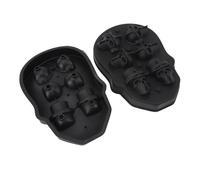 Kikumi Stampo per Cubetti di Ghiaccio con Teschio 3D, Stampo Flessibile per Produttore di Ghiaccio con Teschio in Silicone per Bevande da Bar, Pasticceria, Cioccolatini, con 6 Griglie