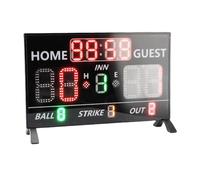 Kikumi Tabellone segnapunti elettronico di baseball pannello nero 12 cifre LED Softball Score Recorder Remote Controller luminosità regolabile
