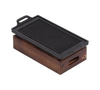 Kikumi Teglia per Barbecue, Griglia Inclinata Antiaderente con Design a Foro per L'olio e Base a Doppio Scopo, per Ristoranti e Negozi di Barbecue All'aperto per Famiglie