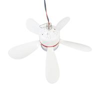 Kikumi Ventilatore da Soffitto Portatile 12V DC con Luce, Pale Rimovibili, Ventilatore da Tenda da Campeggio per Pesca Interna All'aperto da 16,5 Pollici, Combinato con Luce LED per Un'illuminazione