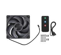 Kikumi Ventola di Raffreddamento da 120 Mm, 3000 Giri/min, Doppi Cuscinetti a Sfera, Telecomando, Regolazione a 3 velocità, Ventola per Case PC, Spessore 30 Mm