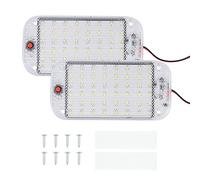 Kikuo Luci Interne a LED per Auto, 10W 48 LED Lampada per Illuminazione Veicolo con Interruttore On/Off per 12V-85V Camion Camper Van Garage Barca Camper (confezione da 2)