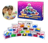 KIKVTER 24 Pezzi Mini Gioco di Pazienza, Rompicapo Giocattoli Educativi 3D Labirinto Cubo Pazienza, Gioco di Abilità per Bambini e Adulti, Stimola la Concentrazione, Mini Giochi Regalini Fine Festa