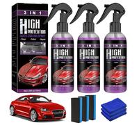 KIKVTER Polish Auto Rimuovi Graffi, 3 Pezzi High Protection Spray 3 in 1, Nano Ceramic Rivestimento Spray, Ceramic Coating Auto Ripara, Nanotecnologia Auto, Rinnova Auto Carrozzeria Rimuovi Graffi