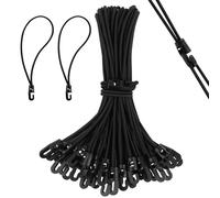 KILDOWS 25 Pezzi Corda Elastica con Gancio, 25cm Cinghie Elastiche con Ganci Tenditori Elastico Portapacchi Cinghia Elastica Corde Elastiche per Teloni Tende da Sole Campeggio Striscioni Manifesti