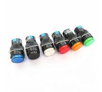 KILKCWFNH 10 microinterruttori di accensione rotondi da 16 mm con pulsante di blocco e autobloccante, interruttore di avanzamento lento a 3 pin LA16Y-11(LA16Y-11 Red)